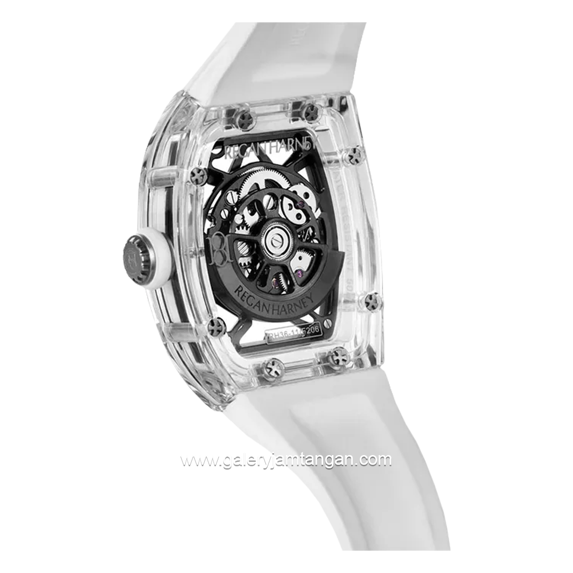 REGAN HARNEY RH36-11 BLANC White Automatic Rubber Strap