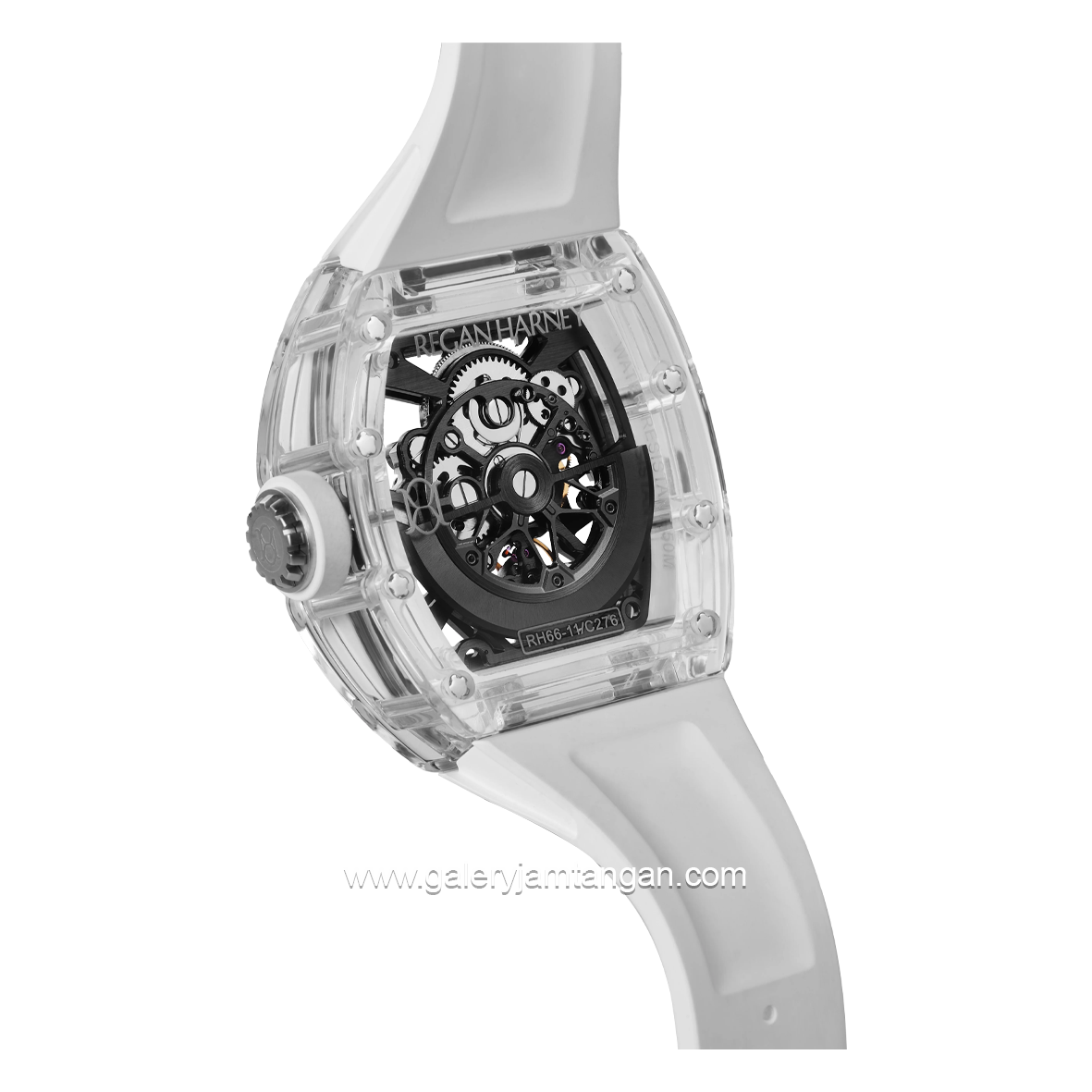 REGAN HARNEY RH66-11 LOUVRE White Automatic Rubber Strap