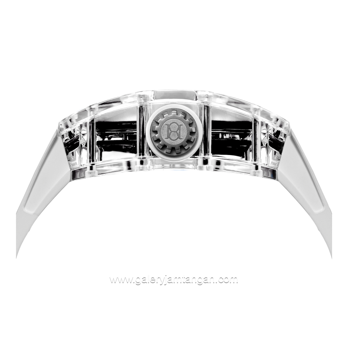 REGAN HARNEY RH66-11 LOUVRE White Automatic Rubber Strap