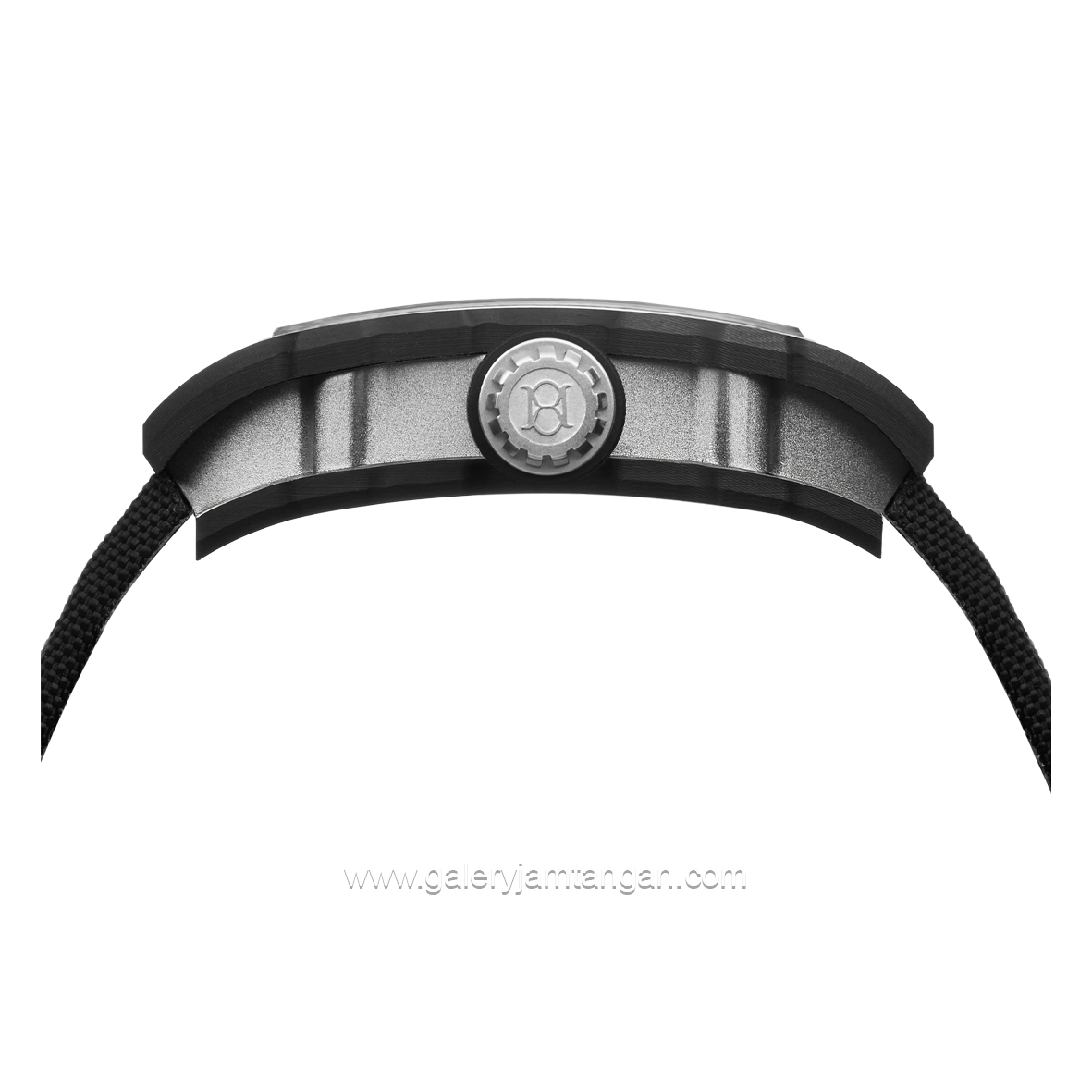 REGAN HARNEY RH73-11 ONYX Black Automatic Canvas Strap