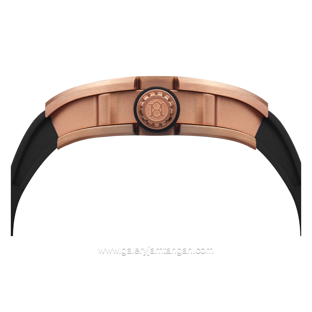 REGAN HARNEY RH84-11 GENESIS Black Rosegold Automatic Rubber Strap