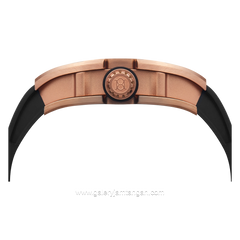 REGAN HARNEY RH84-11 GENESIS Black Rosegold Automatic Rubber Strap