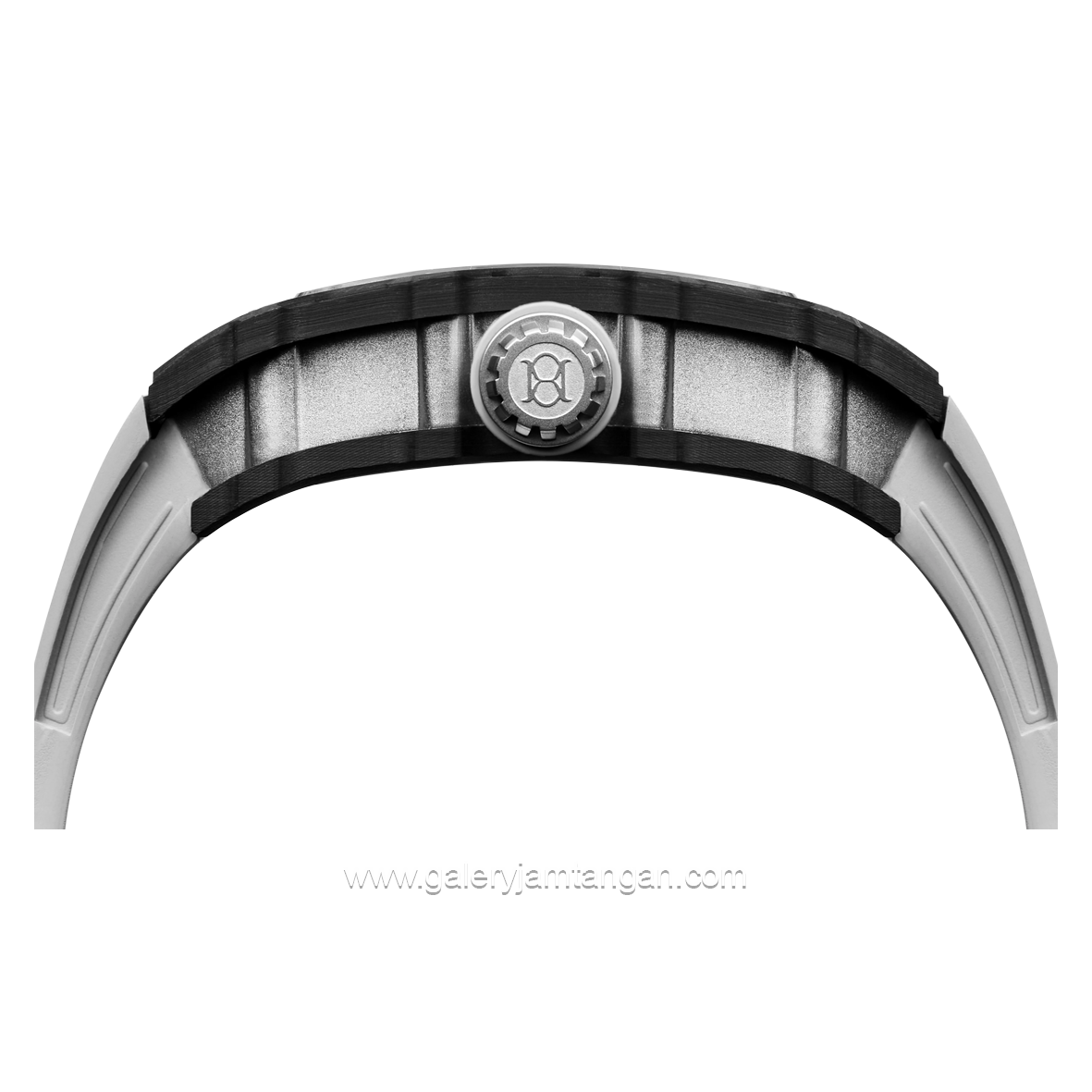 REGAN HARNEY RH93-12 PHANTOM Black Silver Automatic Rubber Strap