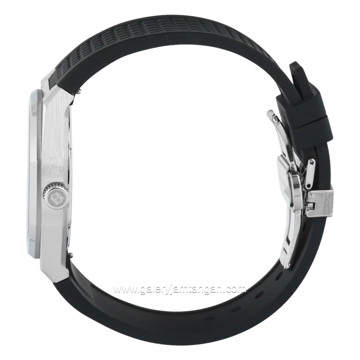 REGAN HARNEY REGAL SPORT RH001-04 Black Meteorite Silver Rubber Strap