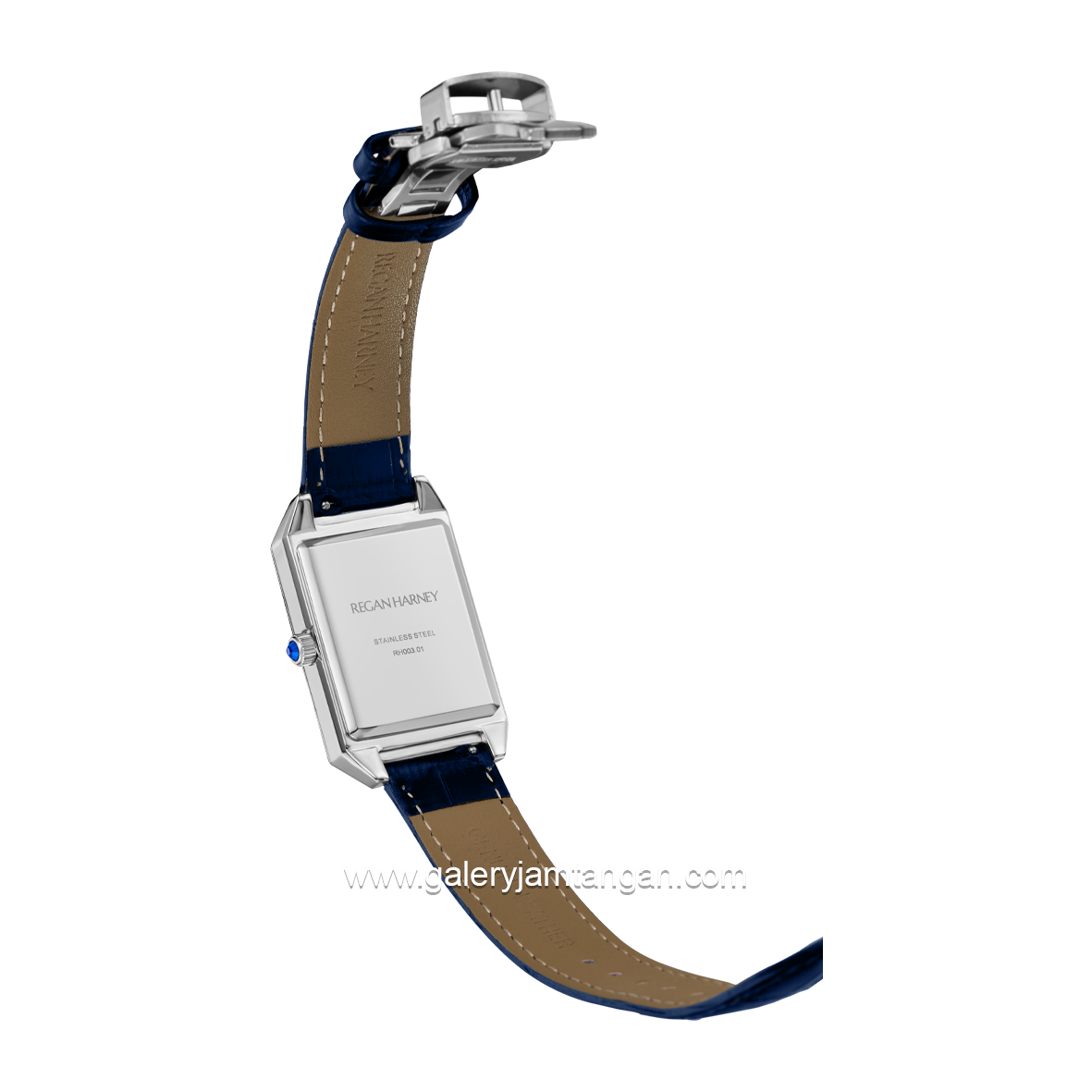 REGAN HARNEY VOGUE RH003-01 Blue Dial White Leather Strap