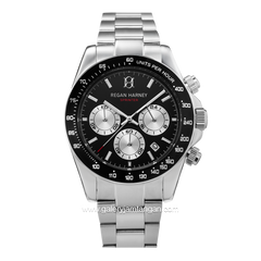 REGAN HARNEY RH008-01 SPRINTER Silver Dial Black Stainless Steel