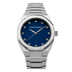 REGAN HARNEY MOISSANITE REGAL RH010-03 Silver Dial Blue Stainless Steel