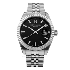 REGAN HARNEY RH012-03 MONODATE Silver Dial Black Stainless Steel