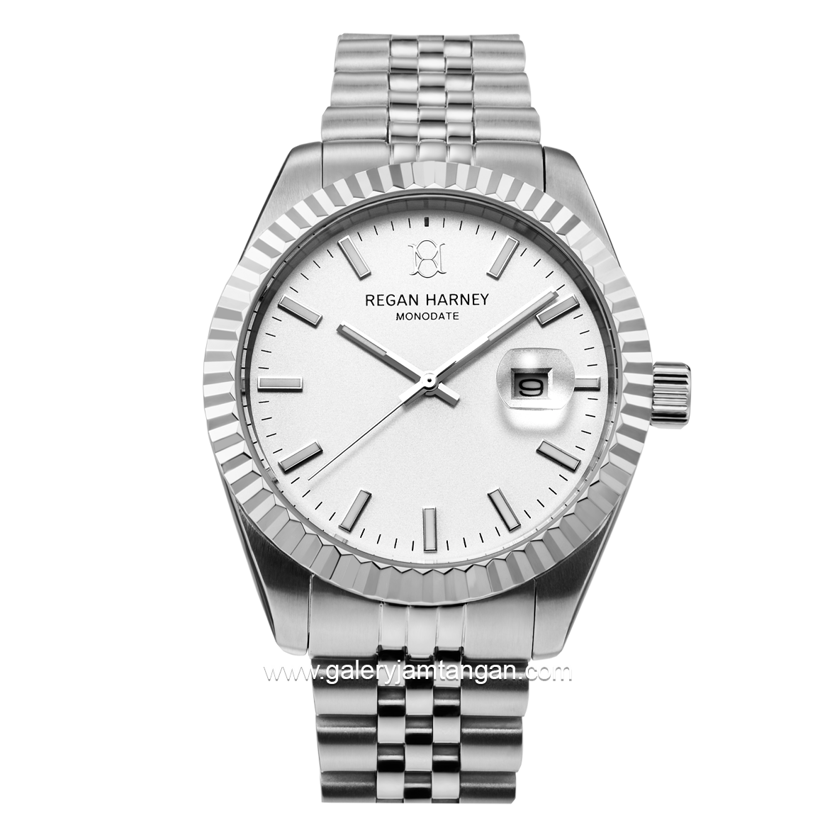 REGAN HARNEY RH012-01 MONODATE Silver Dial White Stainless Steel