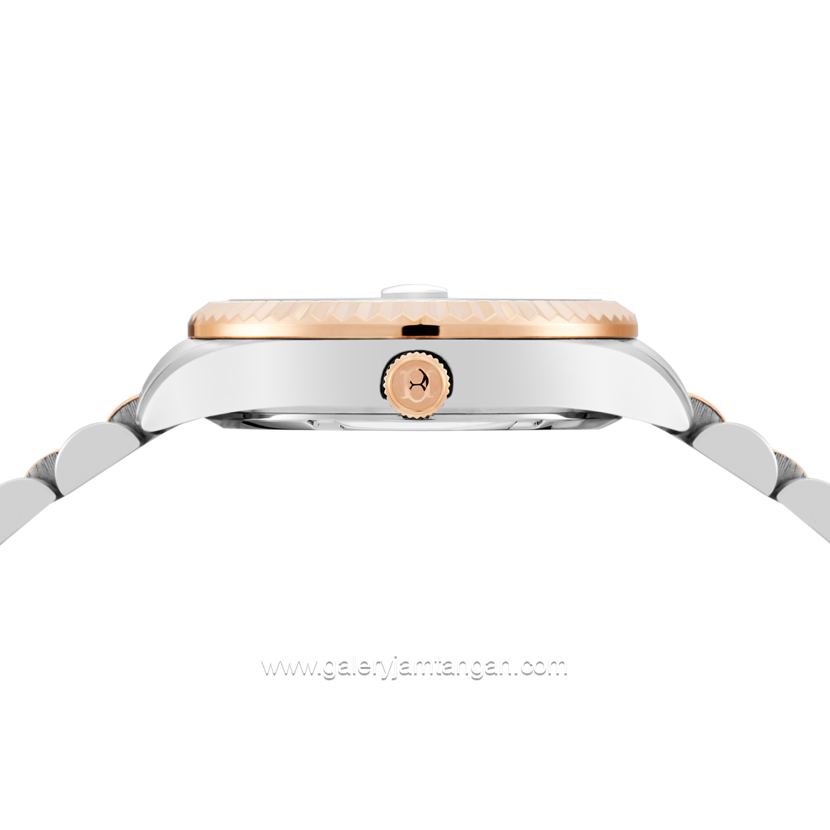 REGAN HARNEY LADY MONODATE RH013-02 Combination Silver Rosegold Dial Black Stainless Steel