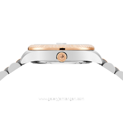REGAN HARNEY LADY MONODATE RH013-01 Combination Silver Rosegold Dial White Stainless Steel