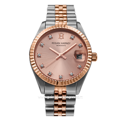 REGAN HARNEY LADY MONODATE RH013-03 Combination Silver Rosegold Dial Pink Stainless Steel