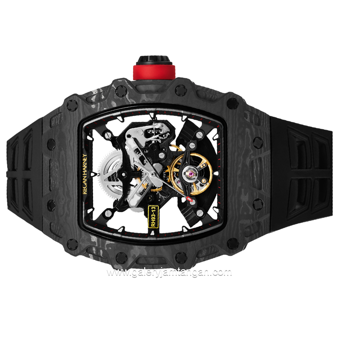 REGAN HARNEY RH93-13 OPTIMUS Black Automatic Rubber Strap