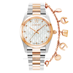 AIGNER SCAFATI AGW.237002 Women's Watch Silver Rosegold Swiss Made