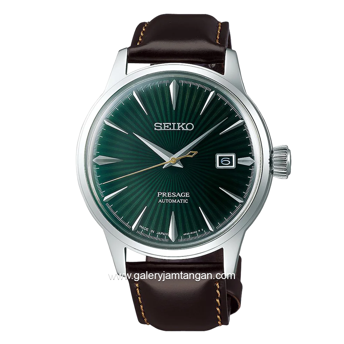 SEIKO PRESAGE SRPD37J1 Automatic Brown Dial Green Leather Strap
