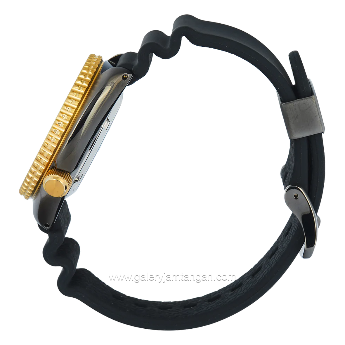 SEIKO PROSPEX Tutle SRPD46K1 Automatic Black Ring Gold Diver's Rubber Strap