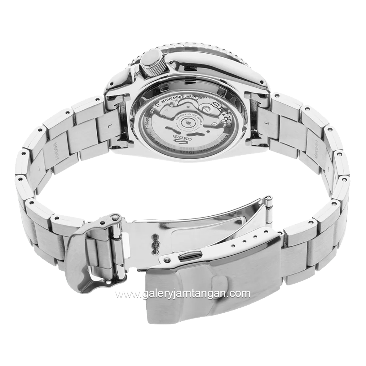 SEIKO 5 SPORT SRPD55K1 Silver Dial Black Automatic Stainless Steel