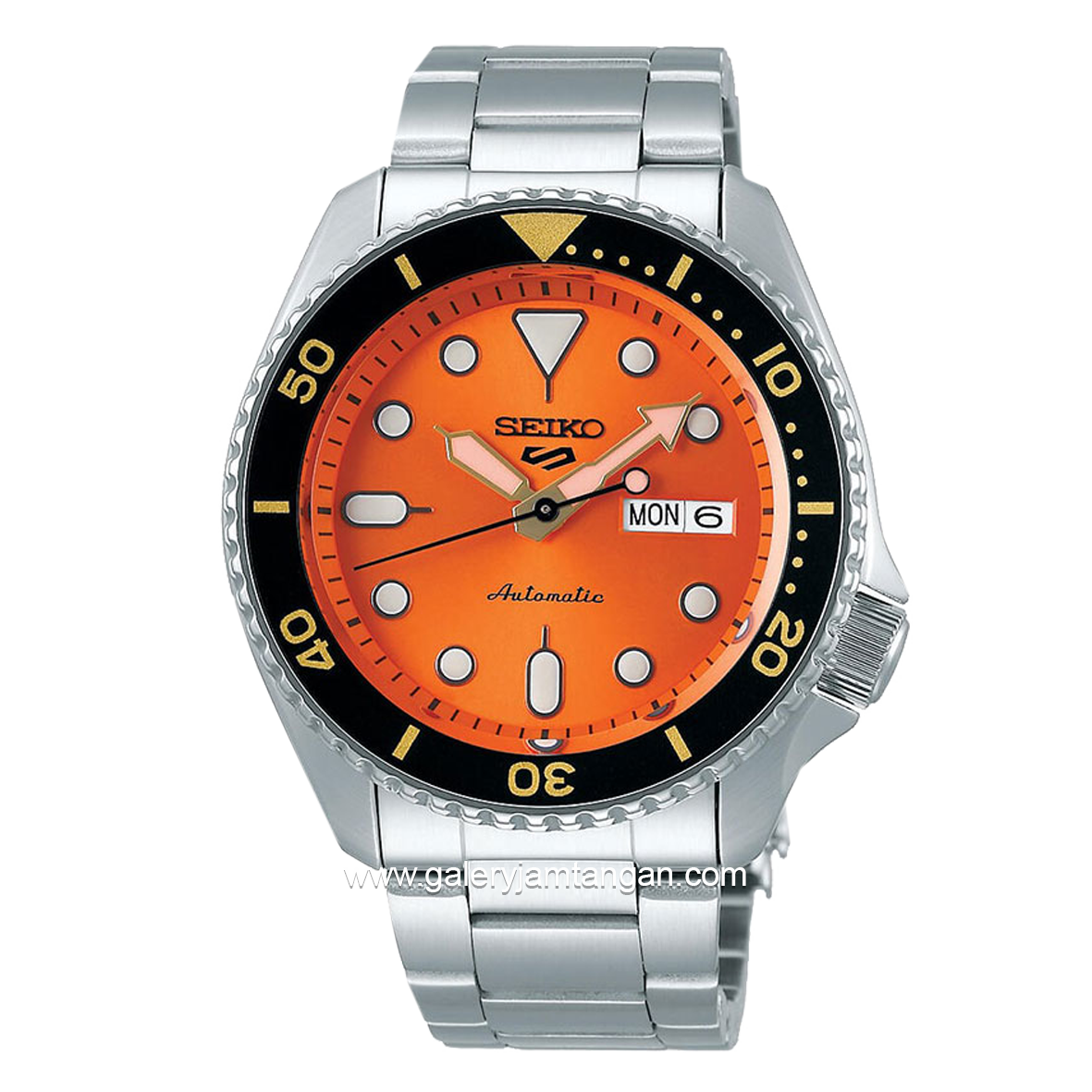 SEIKO 5 SPORT SRPD59K1 Silver Dial Orange Automatic Stainless Steel
