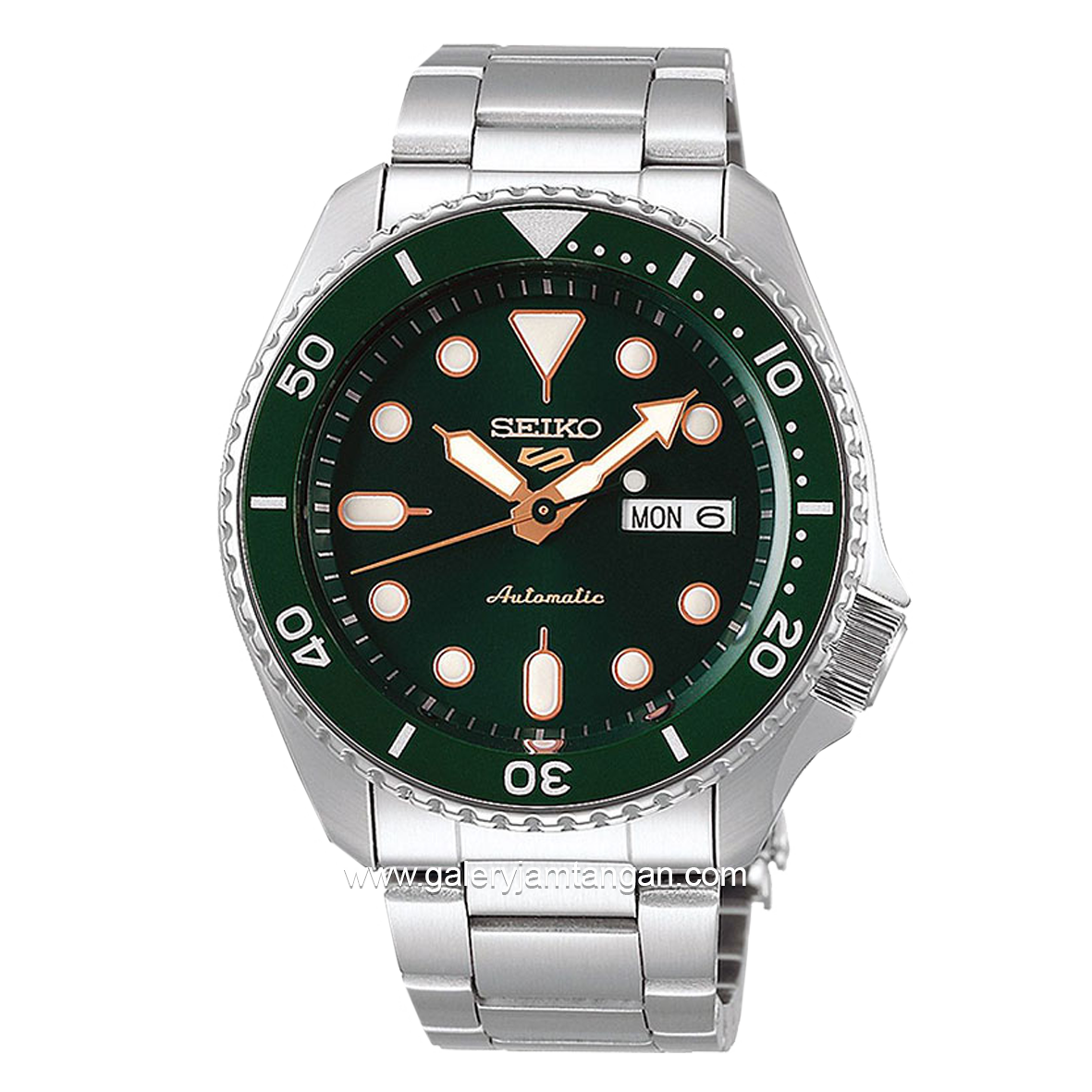 SEIKO 5 SPORT SRPD63K1 Silver Dial Green Automatic Stainless Steel