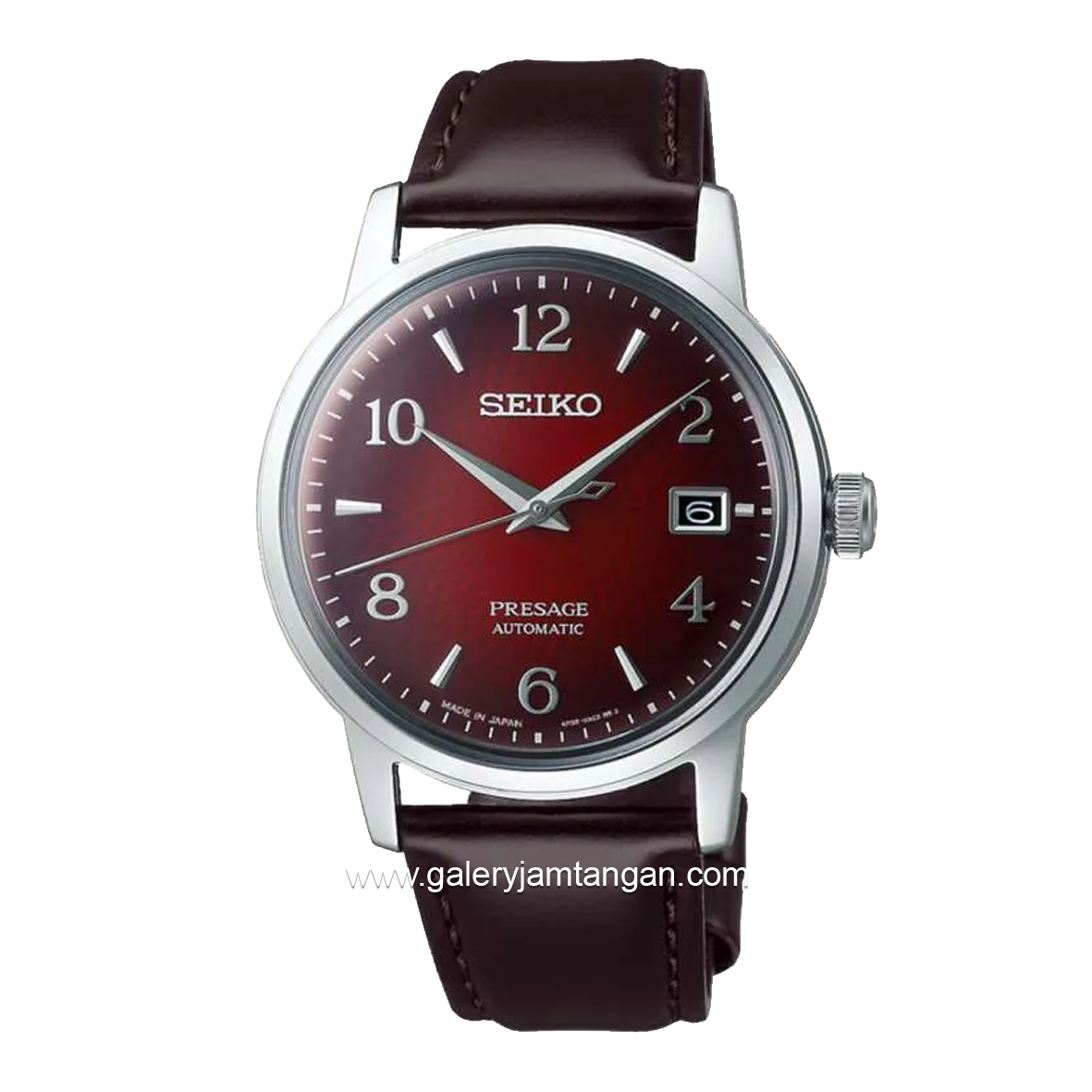 SEIKO PRESAGE SRPE41J1 Automatic Brown Dial Red Leather Strap