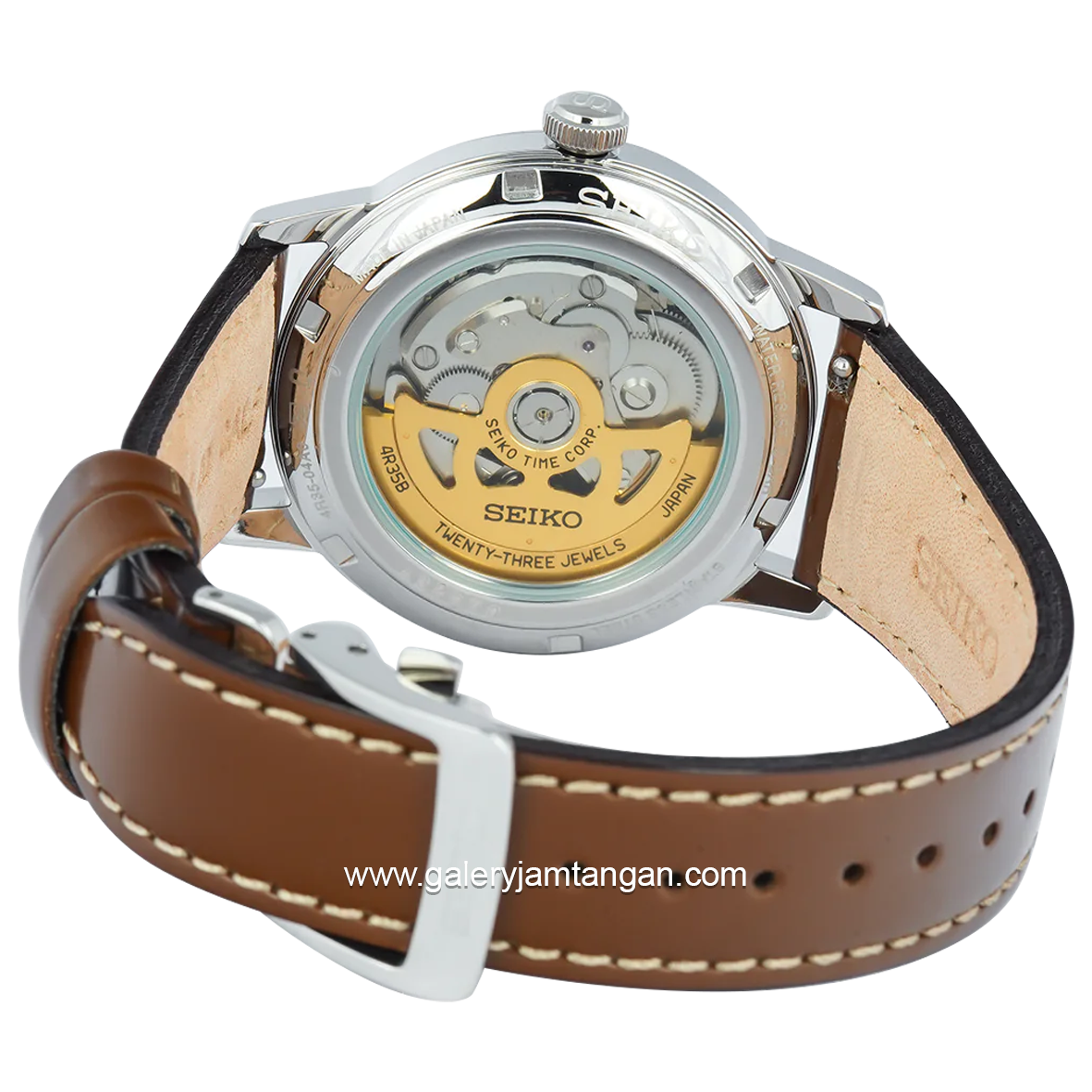SEIKO PRESAGE SRPE45J1 Automatic Brown Dial Green Leather Strap