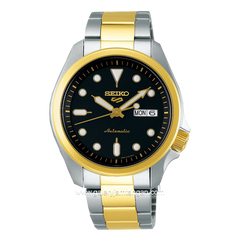 SEIKO 5 SPORT SRPE60K1 Silver Gold Dial Black Automatic Stainless Steel