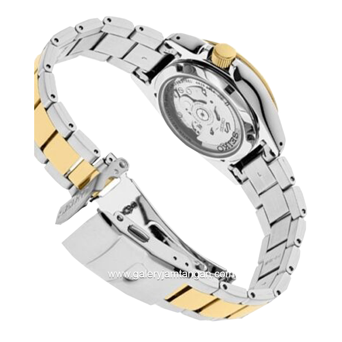 SEIKO 5 SPORT SRPE60K1 Silver Gold Dial Black Automatic Stainless Steel