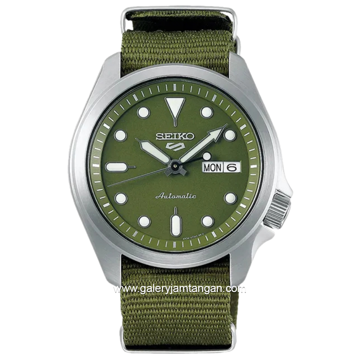SEIKO 5 SPORT SRPE65K1 Automatic Army Silver Nylon Strap