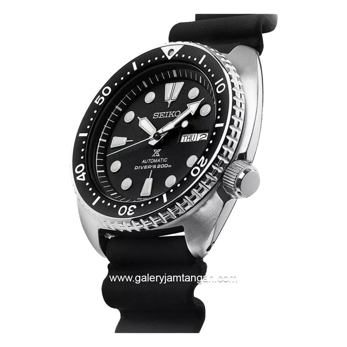 SEIKO PROSPEX Turtle SRPE93K1 Automatic Black Silver Diver's Rubber Strap