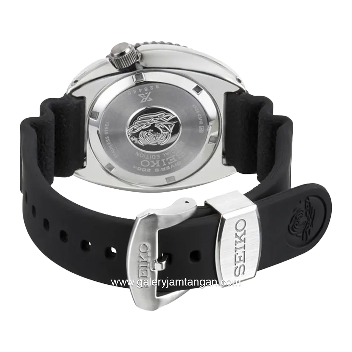 SEIKO PROSPEX Turtle SRPE93K1 Automatic Black Silver Diver's Rubber Strap