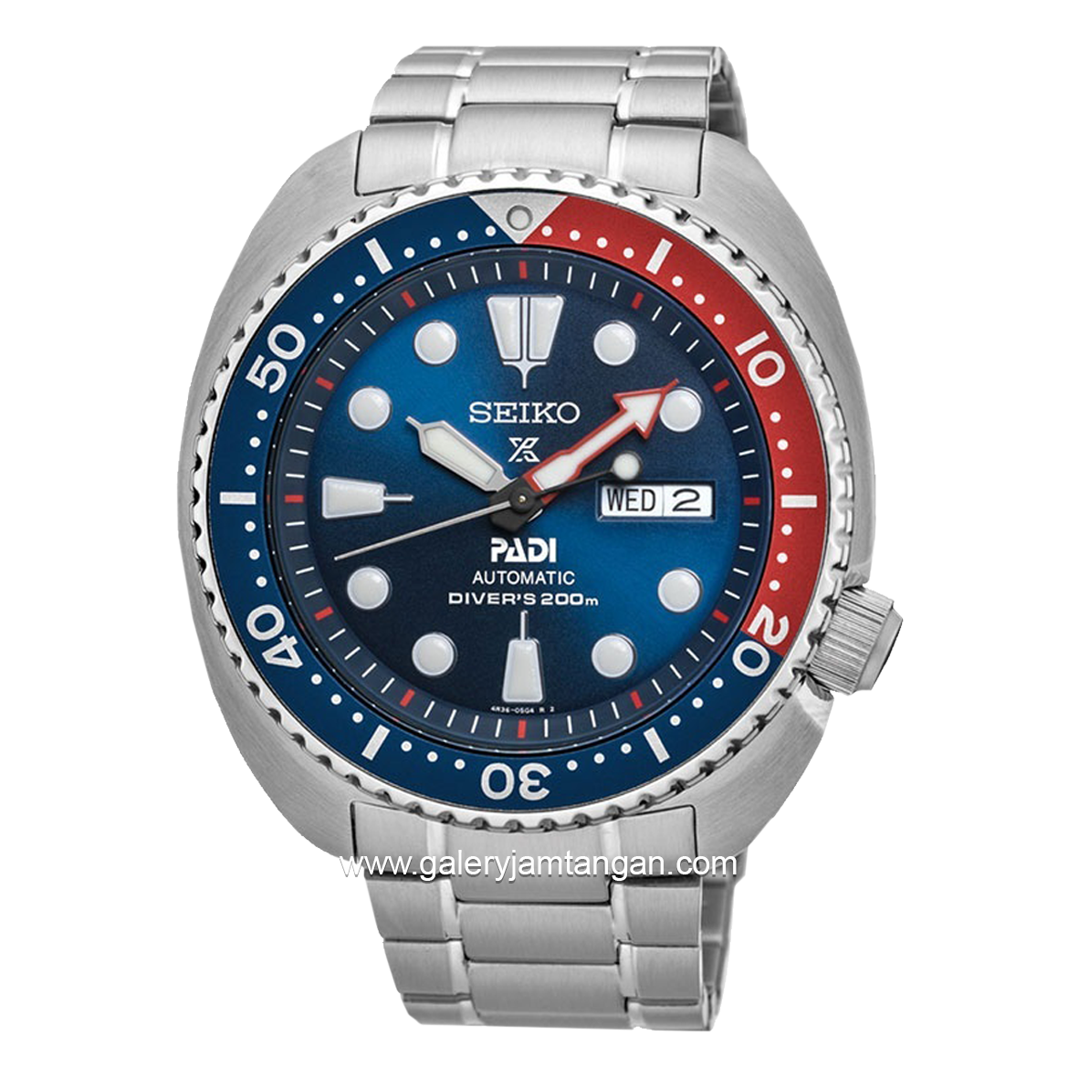 SEIKO PROSPEX Turtle Pepsi SRPE99K1 Silver Dial Blue Automatic Diver