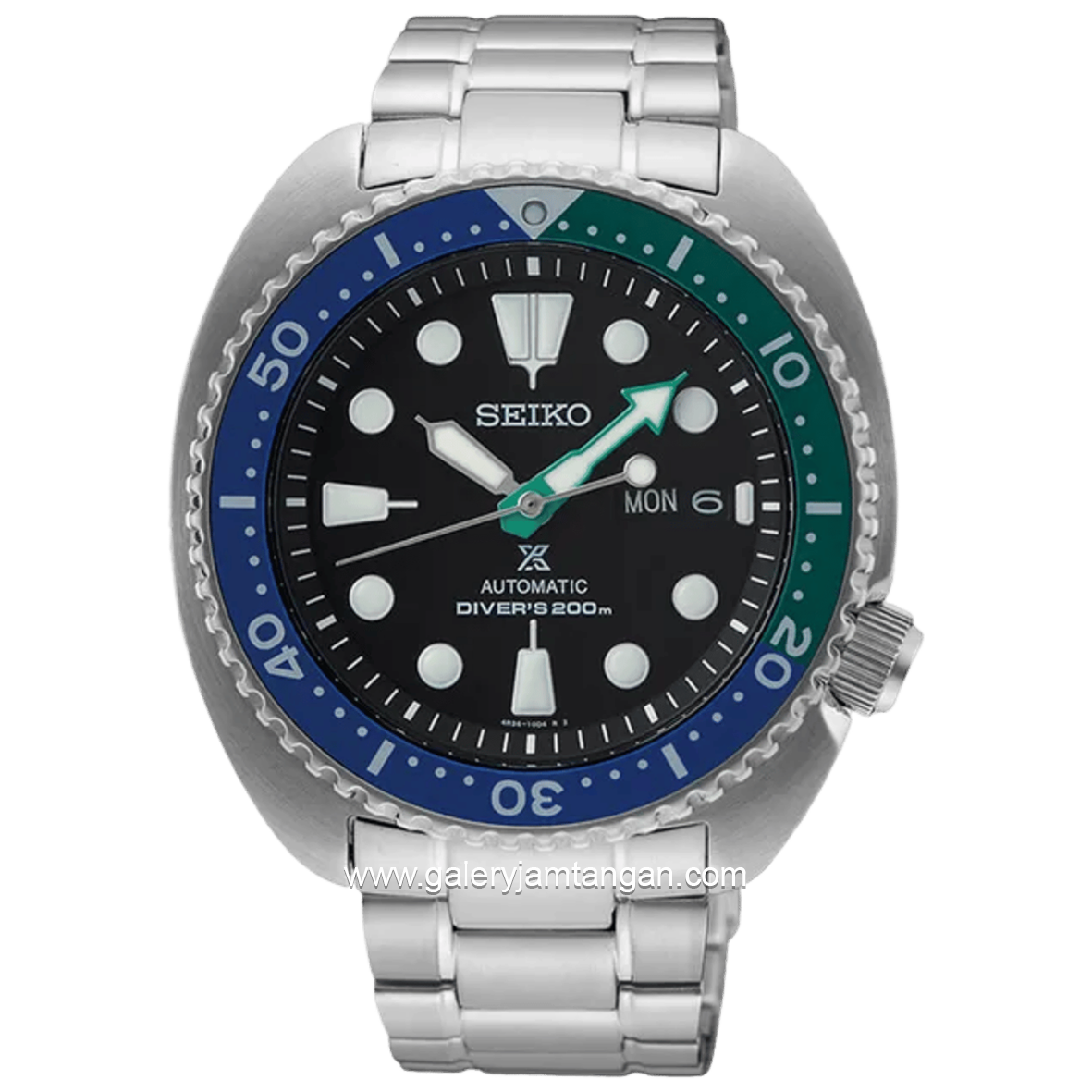 SEIKO Prospex SRPJ35K1 Tropical Lagoon Special Edition Turtle Black Dial Stainless Steel Strap