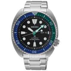 SEIKO Prospex SRPJ35K1 Tropical Lagoon Special Edition Turtle Black Dial Stainless Steel Strap
