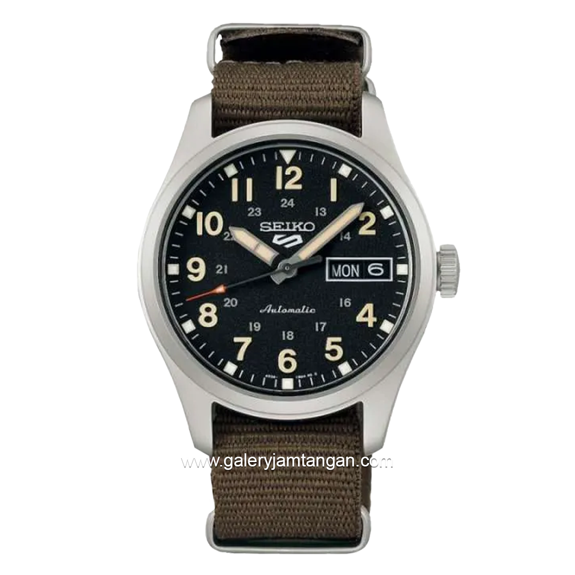 SEIKO 5 SPORT SRPJ85K1 Automatic Army Silver Nylon Strap