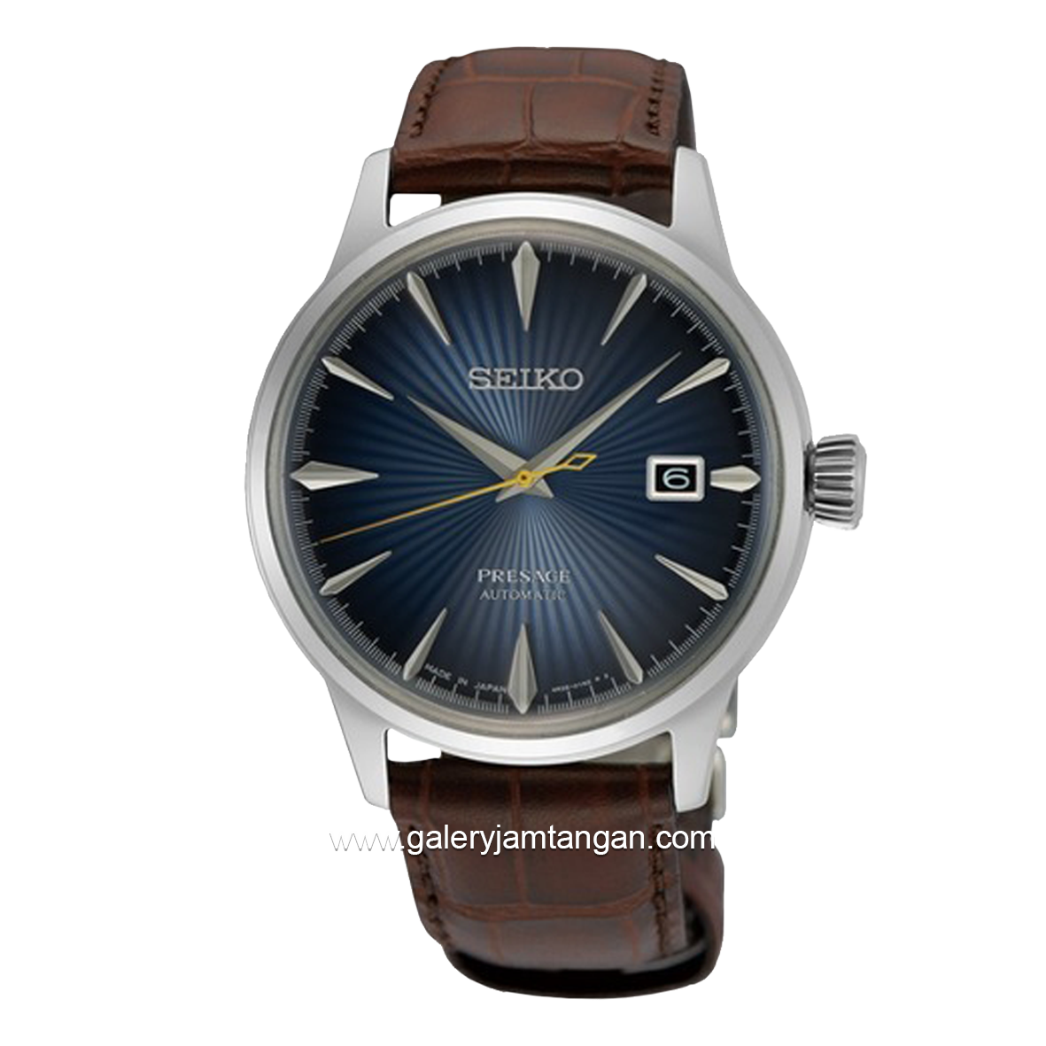 SEIKO PRESAGE SRPK15J1 Automatic Broen Dial Blue Leather Strap