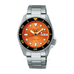 SEIKO 5 SPORT SRPK35K1 Silver Dial Orange Automatic Stainless Steel