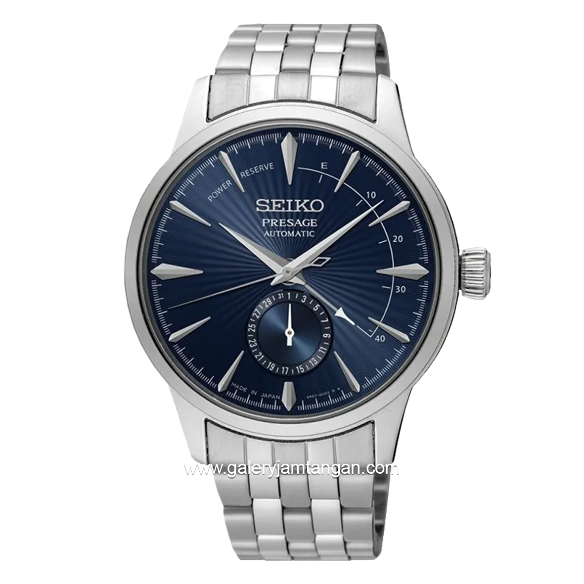SEIKO PRESAGE SSA347J1 Cocktail Time Blue Moon Automatic Silver Dial Blue Stainless Steel
