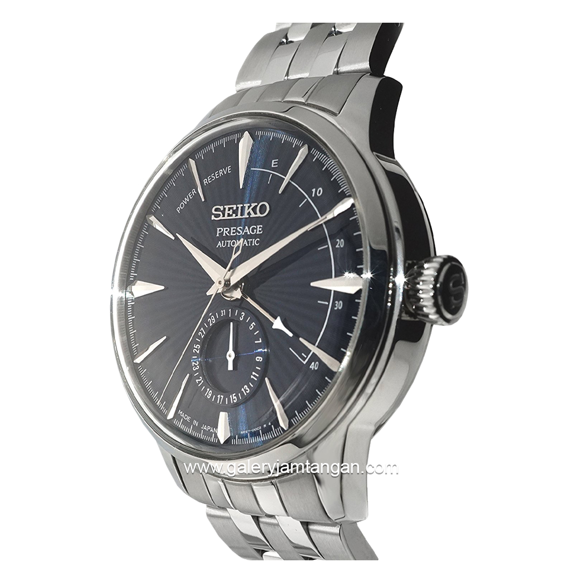 SEIKO PRESAGE SSA347J1 Cocktail Time Blue Moon Automatic Silver Dial Blue Stainless Steel