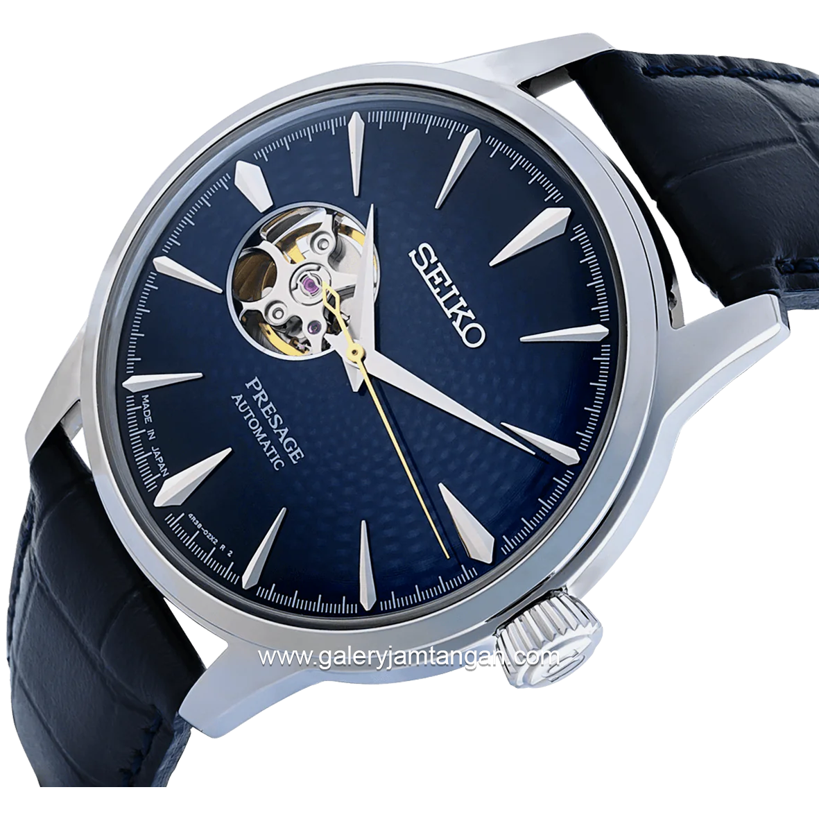 SEIKO PRESAGE SSA405J1 Automatic Black Dial Blue Leather Strap