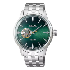 SEIKO PRESAGE SSA441J1 Automatic Silver Dial Green Stainless Steel Strap