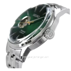 SEIKO PRESAGE SSA441J1 Automatic Silver Dial Green Stainless Steel Strap