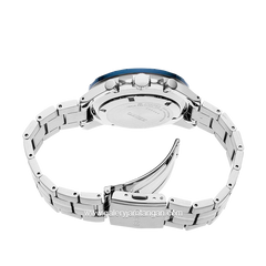 SEIKO Chronograph SSB345P1 Silver Dial Blue Stainless Steel