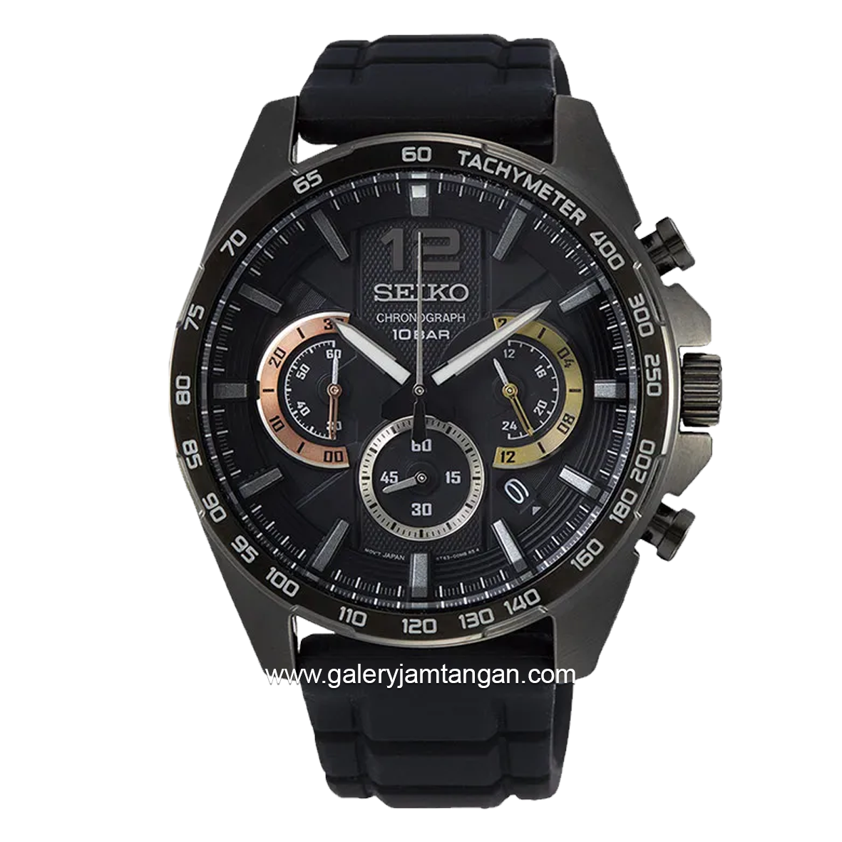SEIKO NEO SPORT SSB349P1 Chronograph Black Rubber Strap