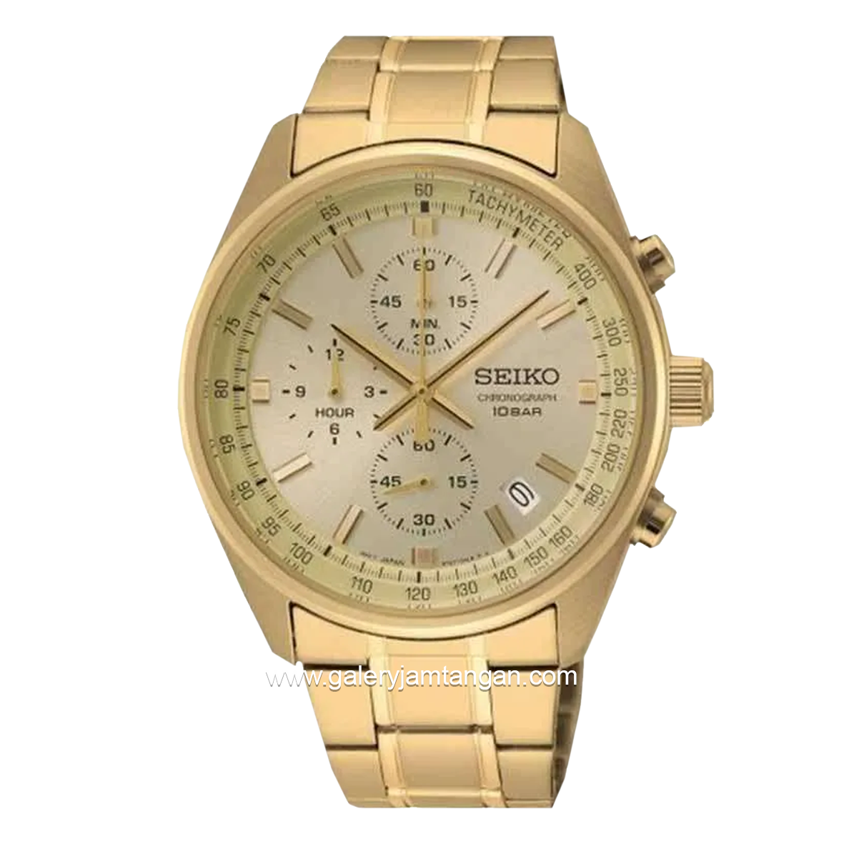 SEIKO Chronograph SSB382P1 Gold Stainless Steel Strap