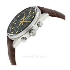 SEIKO SSB385P1 Chronograph Brown Dial Green Leather Strap