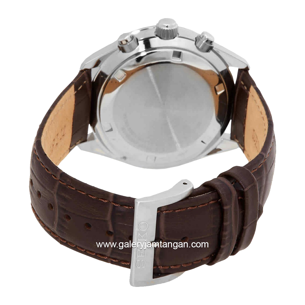 SEIKO SSB385P1 Chronograph Brown Dial Green Leather Strap