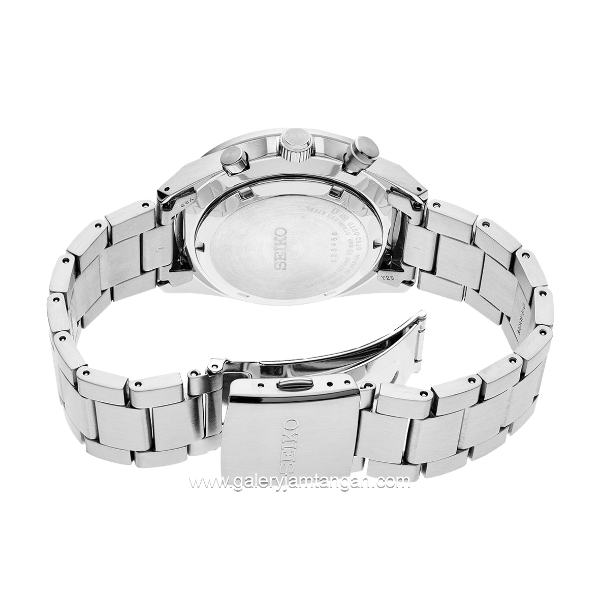 SEIKO CHRONOGRAPH SSB405P1 Silver Dial Green Stainless Steel
