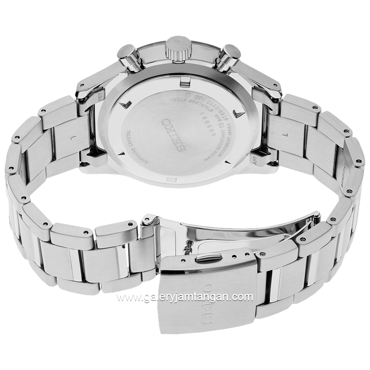 SEIKO SSB445P1 Chronograph Silver Dial Blue Stainless Steel