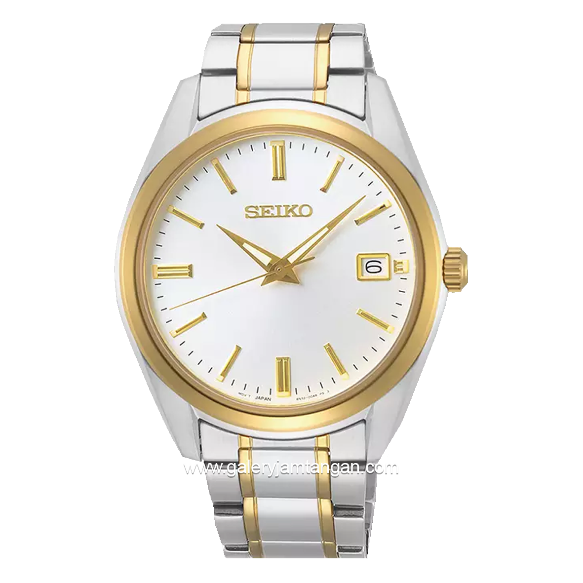 SEIKO SUR312P1 Silver Gold Dial White Stainless Steel