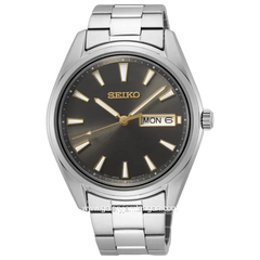 SEIKO SUR343P1 Men Dark Grey Sunray Dial Stainless Steel Strap